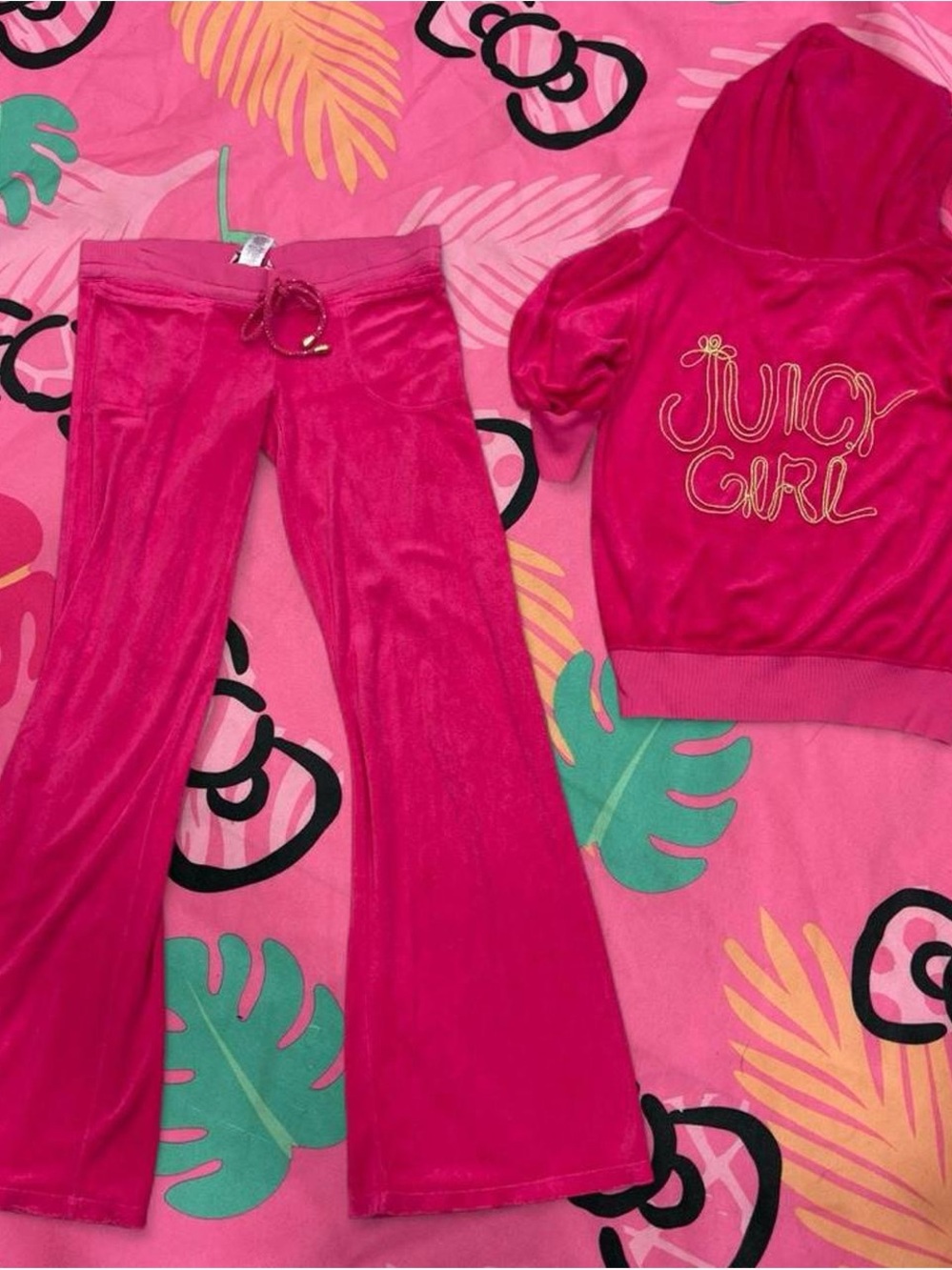 Rare Vintage Juicy Couture Velour Tracksuit Set